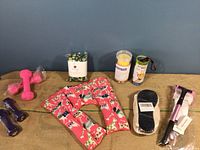 Full view of all items on table