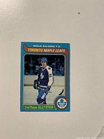 Front view of 1979-80 OPC Borje Salming hockey card showing player in Toronto Maple Leafs uniform with 2nd Team All Star designation.