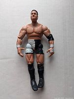 Front view of Samoa Joe 2006 Marvel TNA Wrestling action figure showing muscular sculpt, attire, and necklace detail.