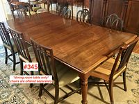 Full view of extended table with chairs removed for context