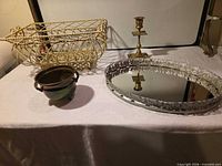 All four decor pieces on tabletop