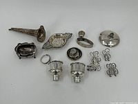 Overhead view of all items on white background