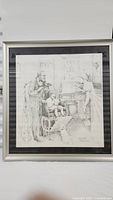 Full image of framed Dentistry 1900 print by Ronadro depicting turn of the century dental scene