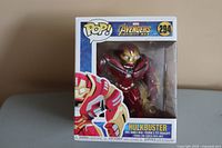 Front view of boxed Funko POP! figure showing Hulkbuster character labeled 294 with visibility of front packaging details.