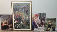 Four framed Renoir prints displayed together, showing size differences and subject variations