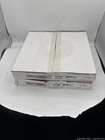 Two stacked white boxes containing Raybestos rear brake rotors with part number 981008R.