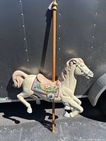 Full side view of carousel horse showing overall size and appearance