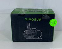 Box of the VIVOSUN YH-7000C water pump with printed brand and product outline.