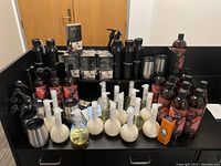 Overview of all items arranged on table