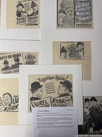 Overview of all six concept sketches laid out with the film still in the corner