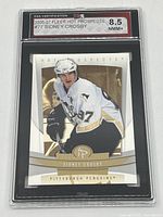 Front of the graded Sidney Crosby hockey card showing player image and grading label