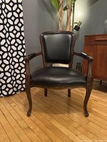 Front view of entire armchair