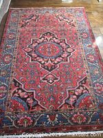 Full view of rug laid flat on floor