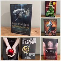 Front covers of all six books displayed