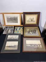 Lot of antique and vintage original photographs, some framed, in various sizes and styles.