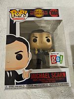 Michael Scarn Funko Pop figure in original box showing character and branding