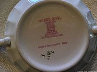 Bottom of Copeland porcelain item showing Spode's Jewel and Bloomsbury Rose pattern marks with clear maker's details and registration numbers.