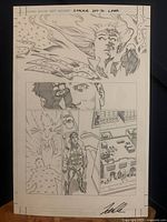 Full art board showing all six sequential panels and artist’s signature in lower right.