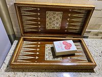 Open interior showing alternating triangular points and central geometric mosaic