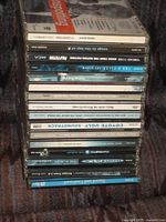 Stack of 16 soundtrack CDs showing spines