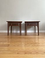 Front view of both Kroehler tables side by side