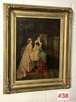 Framed print on canvas hanging on wall