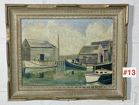 Full view of framed painting