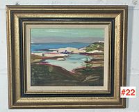 Framed painting front view