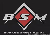 Company logo: BSM, Burke's Sheet Metal logo on black background