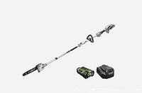 Power head with pruner attachment alongside battery and charger