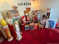 Wide view of all items in lot against wall