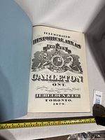 Title page of the 1879 Illustrated Historical Atlas of Carleton County Ontario, published by H. Belden & Co. Toronto.