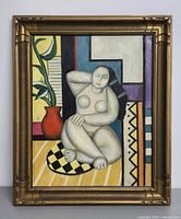 Framed front view showing full composition and gilt wood frame