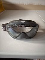 Front view of Gordini ski/snowboard goggles showing reflective lens and gray frame.