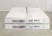 Two sealed white boxes of Raybestos front brake rotors, stacked one on top of the other, each labeled 981008R Brake Rotor.