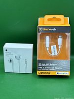 Blackweb 3.5mm AUX to Lightning adapter in sealed retail packaging