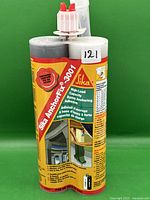 Front view of 600ml dual-cartridge tube of Sika Anchor Fix 3001 adhesive