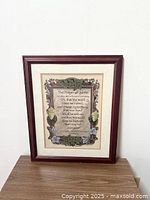 Framed wall art titled 'The Prayer of Jabez' showing the full art and frame on a white wall.