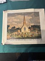 Front cover of the hardcover book with dust jacket showing a church painting and title text.