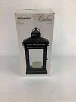Front view of the Bowring Cabos lantern box showing the image of the lantern and Bowring branding.