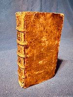 Front cover view of leather binding