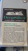 Holmes & Edwards DeepSilver informational leaflet describing the silver-plated silverware, satin silver finish, and decorative engraving.
