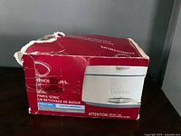 Box of LaSonic Sonic Jewellery Cleaner showing product image and branding.