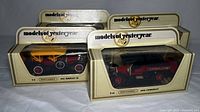 Four Matchbox Models of Yesteryear vintage cars in original boxes, showing packaging and condition.