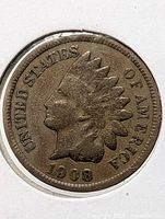 Obverse of 1908 Indian Head cent