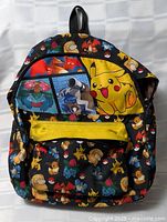 Front view showing full backpack and character graphics