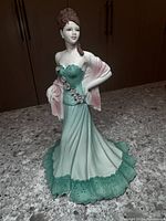 Multiple angled views of the Coalport Age of Excellence Richmond Park porcelain figurine showing detailed design, colors, and condition