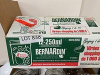 Photo of unopened Bernardin box for 12 x 250ml jars with decorative lids