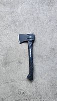 Top view of the full Husky hatchet showing the blade and handle with branding and size marking