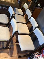 Overhead view of all six chairs arranged together